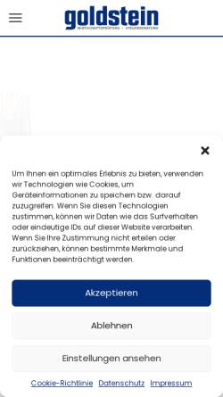 Vorschau der mobilen Webseite goldsteinconsulting.de, Goldstein Consulting GmbH