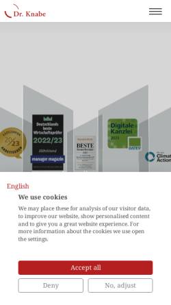Vorschau der mobilen Webseite www.dr-knabe.de, Knabe Steuerberater & Wirtschaftsprüfer