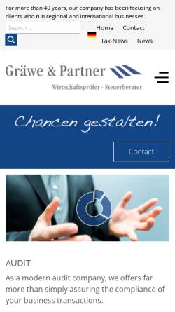 Vorschau der mobilen Webseite www.graewe-partner.de, Gräwe & Partner
