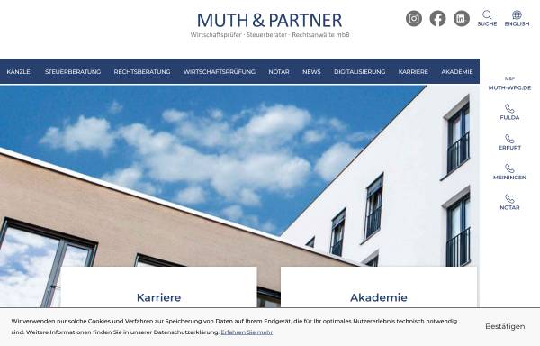 Vorschau von www.muth-partner.de, Dr. Muth & Partner