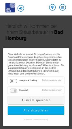 Vorschau der mobilen Webseite www.dbbdata.de, DBB Data Beratungs- und Betreuungsgesellschaft mbH Steuerberatungsgesellschaft