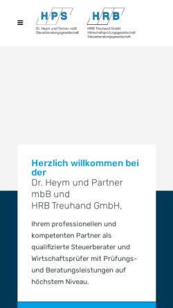 Vorschau der mobilen Webseite www.hps-hrb.de, HRB und HPS