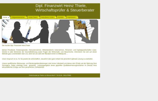 Vorschau von www.heinzthiele.de, Dipl. Finanzwirt Heinz Thiele Steuerberater und Wirtschaftsprüfer