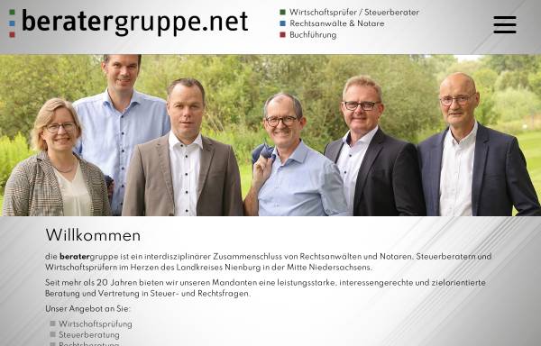 Vorschau von www.beratergruppe.net, Schrader & Kothe GmbH - Fischer Rechtsanwälte - Data Concept GmbH