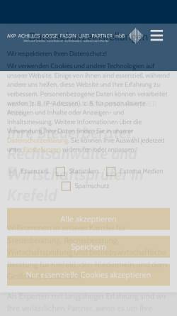 Vorschau der mobilen Webseite www.beraterteam.de, Achilles Kleinheisterkamp und Partner