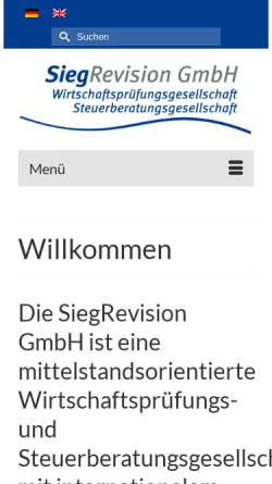 Vorschau der mobilen Webseite www.siegrevision.de, SiegRevision