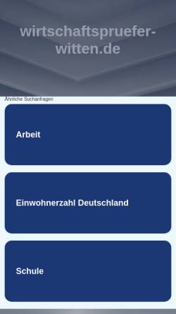 Vorschau der mobilen Webseite www.wirtschaftspruefer-witten.de, WIT Revisions- und Treuhandgesellschaft mbH