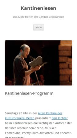 Vorschau der mobilen Webseite www.kantinenlesen.de, Kantinenlesen