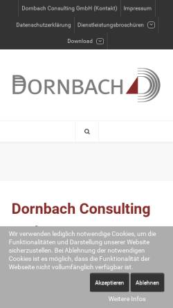 Vorschau der mobilen Webseite dornbach-consulting.de, Dr. Dornbach & Partner GmbH