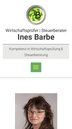 Vorschau der mobilen Webseite www.wp-barbe.de, Ines Barbe