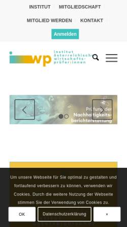 Vorschau der mobilen Webseite www.iwp.or.at, Institut österreichischer Wirtschaftsprüfer