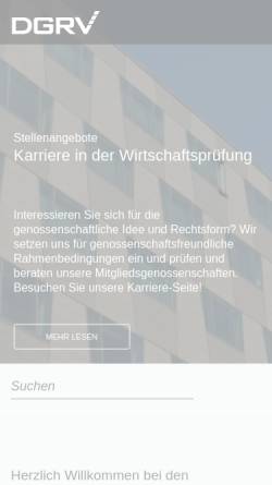 Vorschau der mobilen Webseite www.dgrv.de, Deutscher Genossenschafts- und Raiffeisenverband e. V.