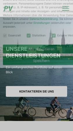 Vorschau der mobilen Webseite pv-hamburg.de, Prüfungsverband der Deutschen Verkehrs-, Dienstleistungs- und Konsumgenossenschaften e.V.