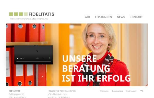 Vorschau von www.fidelitatis.com, Fidelitatis - Wirtschaftsprüfungs- und Steuerberatungs-KG