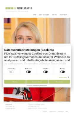 Vorschau der mobilen Webseite www.fidelitatis.com, Fidelitatis - Wirtschaftsprüfungs- und Steuerberatungs-KG