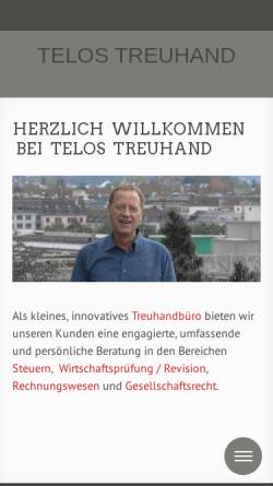Vorschau der mobilen Webseite www.telos.ch, Telos Treuhand
