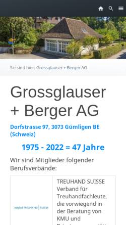 Vorschau der mobilen Webseite www.gk-treuhand.ch, Grossglauser und Kerényi Treuhand AG