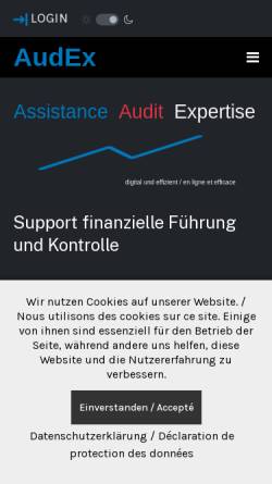 Vorschau der mobilen Webseite www.audex.ch, AudEx AG