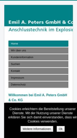 Vorschau der mobilen Webseite www.emil-a-peters.de, Emil A. Peters GmbH & Co. KG