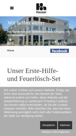 Vorschau der mobilen Webseite www.hausergruppe.de, Hauser GmbH