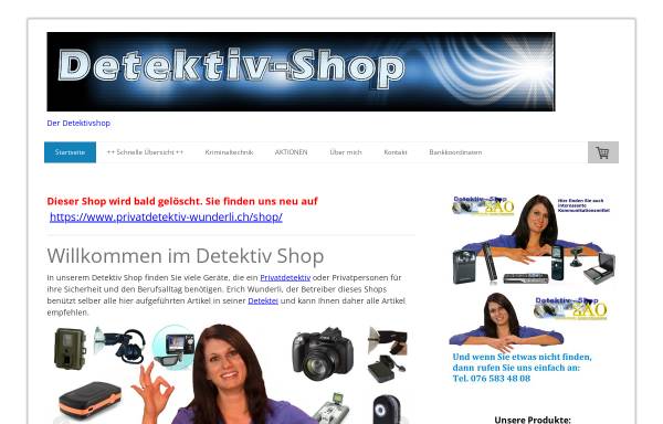 Vorschau von www.detektivshop.ch, Detektiv-Shop