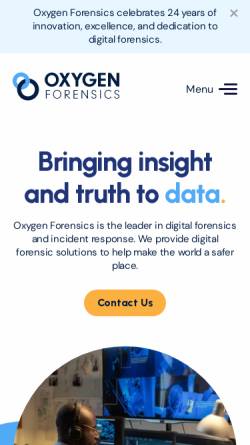 Vorschau der mobilen Webseite www.oxygen-forensic.com, Oxygen Forensic Suite - Oxygen Software GmbH