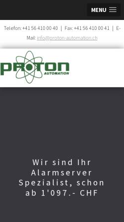 Vorschau der mobilen Webseite www.proton-automation.com, Proton Automation GmbH
