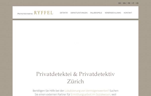 Vorschau von www.investigation.ch, Privatdetektei Ryffel AG