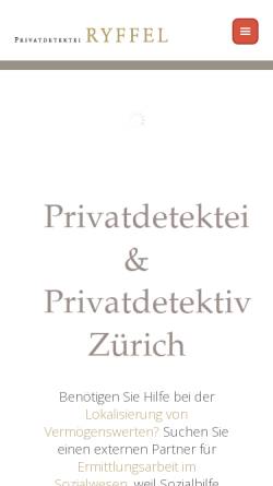 Vorschau der mobilen Webseite www.investigation.ch, Privatdetektei Ryffel AG
