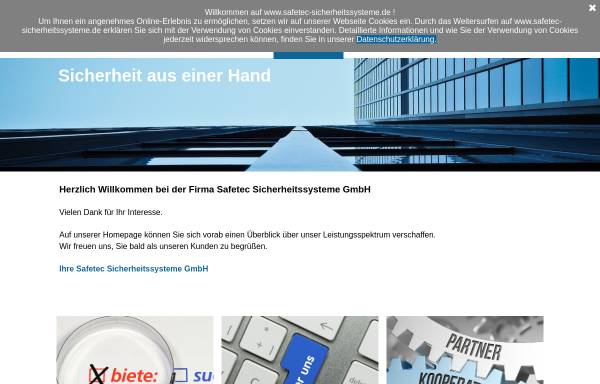 Vorschau von safetec-sicherheitssysteme.de, Safetec GmbH