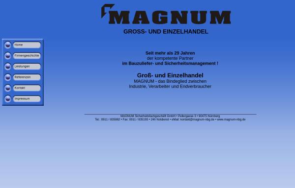 Vorschau von www.magnum-nbg.de, Magnum Sicherheitsfachgeschäft GmbH