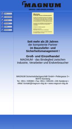 Vorschau der mobilen Webseite www.magnum-nbg.de, Magnum Sicherheitsfachgeschäft GmbH