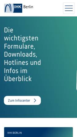 Vorschau der mobilen Webseite www.ihk-berlin.de, DIHK - Rahmenplan Sachkundeprüfung im Bewachungsgewerbe - IHK Berlin