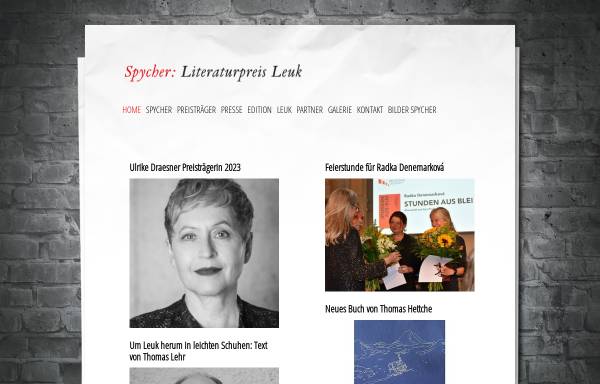 Vorschau von www.spycher-literaturpreis.ch, Spycher Literaturpreis Leuk