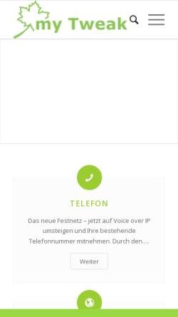 Vorschau der mobilen Webseite www.mytweak.at, my Tweak Telekom GmbH