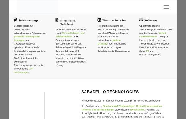 Vorschau von www.sabadello.at, Sabadello technologies GmbH