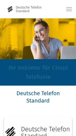 Vorschau der mobilen Webseite www.deutsche-telefon.de, Deutsche Telefon Standard AG