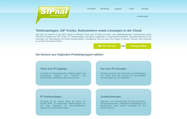 Vorschau von www.sipnal.at, SIPit Kommunikationsmanagement GmbH