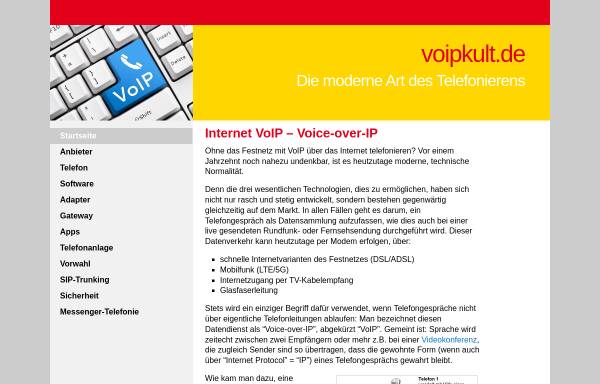 Vorschau von www.voipkult.de, VoIP Kult - Herausgeber Stefan Ebers