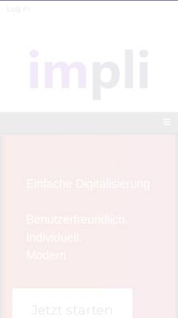Vorschau der mobilen Webseite www.impli.de, iMPLI Informations-Systeme GmbH
