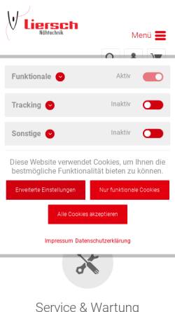 Vorschau der mobilen Webseite liersch.com, A. Liersch GmbH