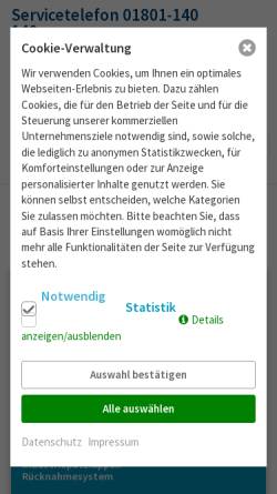 Vorschau der mobilen Webseite www.putztextilien.de, Becker Putztextilien GmbH