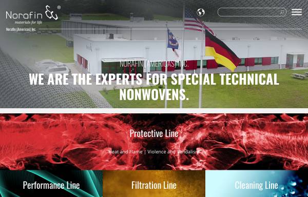 Vorschau von norafin.com, Norafin Industries (Germany) GmbH