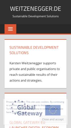 Vorschau der mobilen Webseite www.weitzenegger.de, Karsten Weitzenegger Consulting