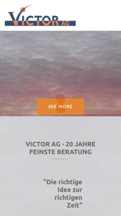 Vorschau der mobilen Webseite www.victor-ag.de, Victor AG