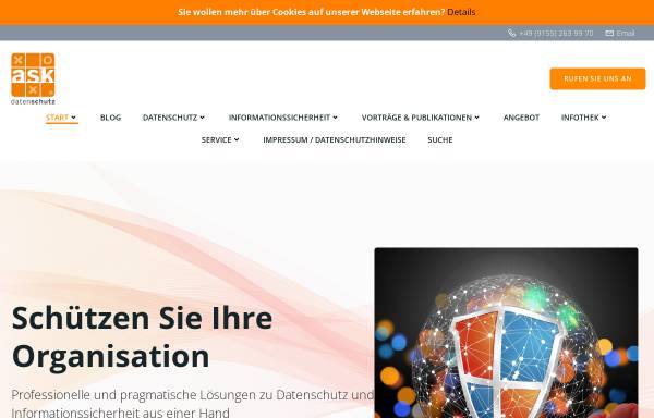 Vorschau von www.bdsg-externer-datenschutzbeauftragter.de, a.s.k. Daten­schutz Sascha Kuhrau