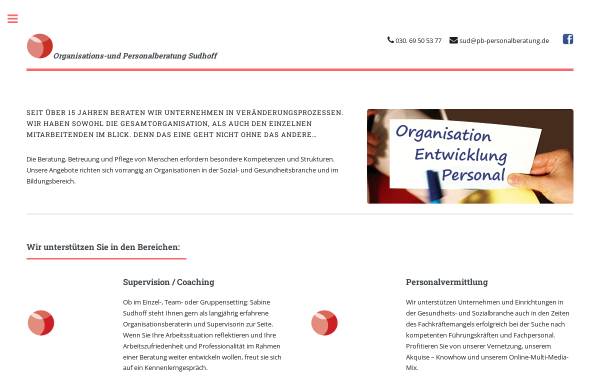 Vorschau von www.pb-personalberatung.de, Personalberatung Sudhoff und Dörfler
