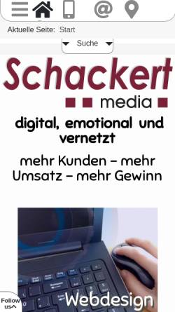 Vorschau der mobilen Webseite www.werbung-schackert.com, Werbe- und Marketingagentur Schackert