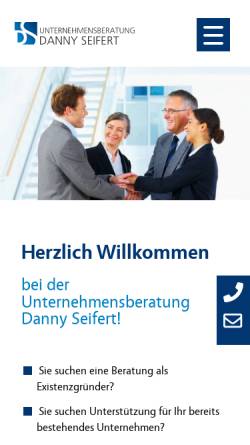 Vorschau der mobilen Webseite www.unternehmensberatung-dseifert.de, Unternehmensberatung Danny Seifert