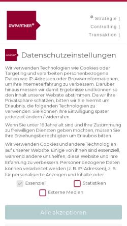 Vorschau der mobilen Webseite www.dwpartner.de, Dil­lin­ger Witte & Part­ner